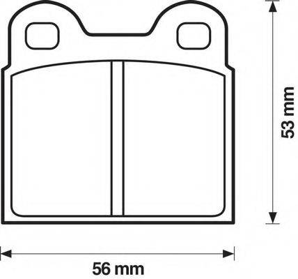 BENDIX 571429B Комплект гальмівних колодок, дискове гальмо