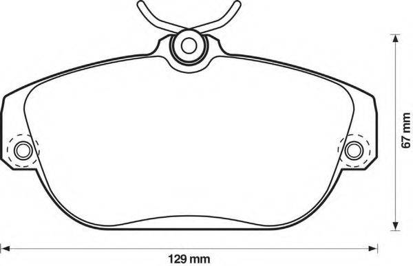 BENDIX 571456B Комплект гальмівних колодок, дискове гальмо