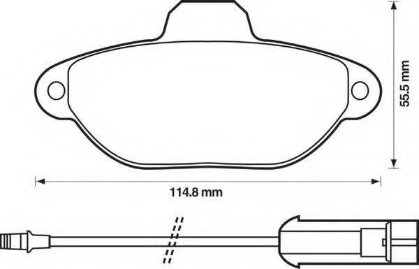 BENDIX 571523B Комплект гальмівних колодок, дискове гальмо