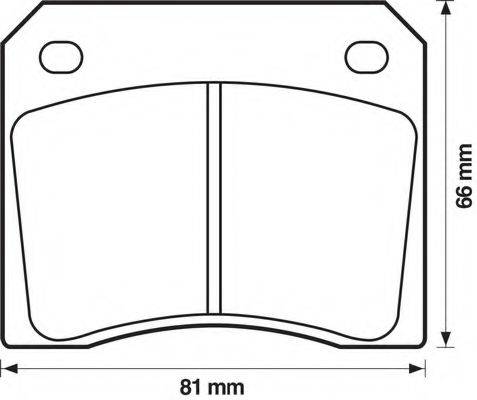 BENDIX 571532B Комплект гальмівних колодок, дискове гальмо