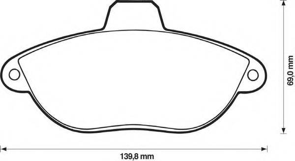 BENDIX 571843B Комплект гальмівних колодок, дискове гальмо