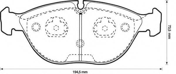 BENDIX 571872B Комплект гальмівних колодок, дискове гальмо