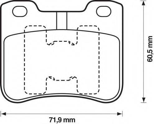 BENDIX 571912B Комплект гальмівних колодок, дискове гальмо