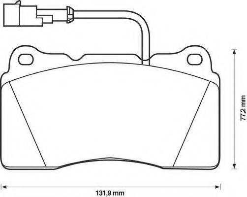 BENDIX 571952B Комплект гальмівних колодок, дискове гальмо