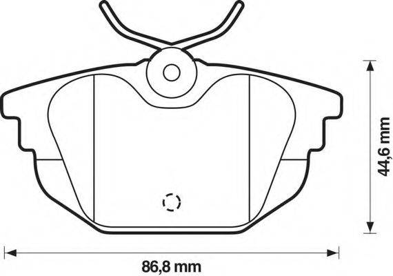 BENDIX 571979B Комплект гальмівних колодок, дискове гальмо