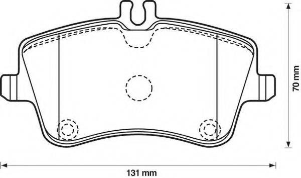 BENDIX 571986B Комплект гальмівних колодок, дискове гальмо