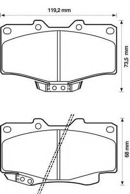 BENDIX 572140B Комплект гальмівних колодок, дискове гальмо