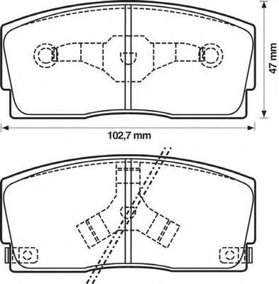 BENDIX 572164B Комплект гальмівних колодок, дискове гальмо