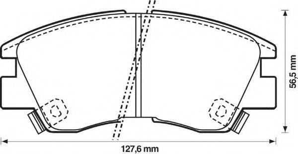 BENDIX 572281B Комплект гальмівних колодок, дискове гальмо