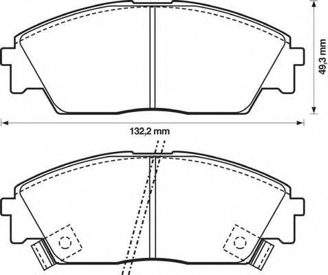 BENDIX 572330B Комплект гальмівних колодок, дискове гальмо