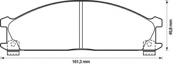 BENDIX 572373B Комплект гальмівних колодок, дискове гальмо