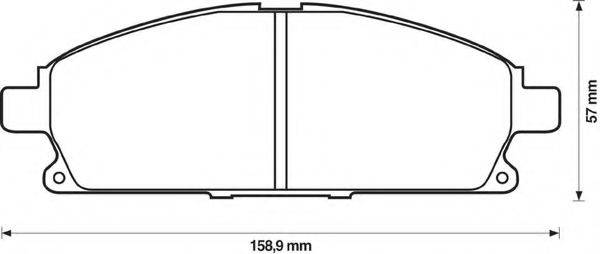 BENDIX 572466B Комплект гальмівних колодок, дискове гальмо