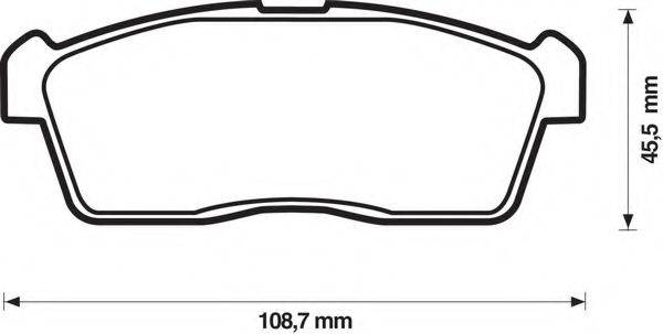 BENDIX 572471B Комплект гальмівних колодок, дискове гальмо