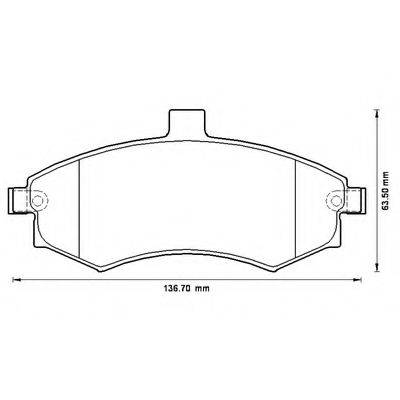 BENDIX 572513B Комплект гальмівних колодок, дискове гальмо