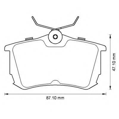 BENDIX 572520B Комплект гальмівних колодок, дискове гальмо