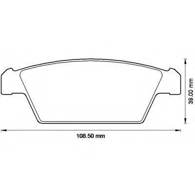 BENDIX 572530B Комплект гальмівних колодок, дискове гальмо