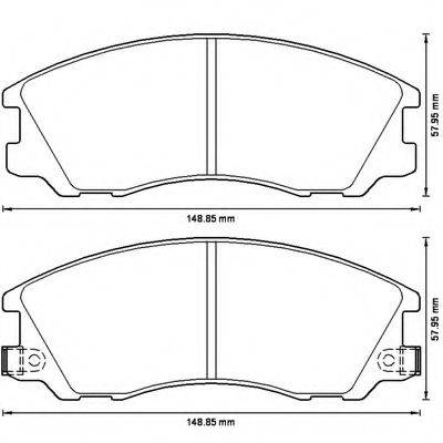 BENDIX 572540B Комплект гальмівних колодок, дискове гальмо