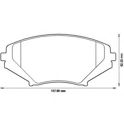 BENDIX 572555B Комплект гальмівних колодок, дискове гальмо