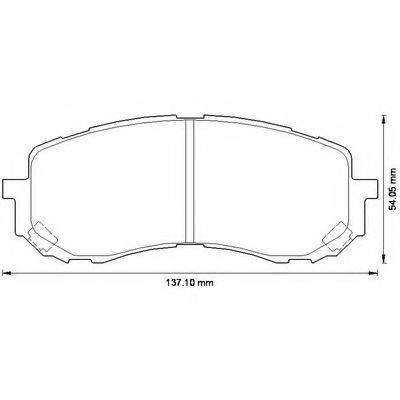 BENDIX 572571B Комплект гальмівних колодок, дискове гальмо