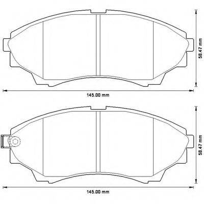 BENDIX 572572B Комплект гальмівних колодок, дискове гальмо