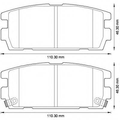 BENDIX 572581B Комплект гальмівних колодок, дискове гальмо