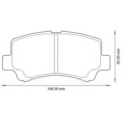 BENDIX 572589B Комплект гальмівних колодок, дискове гальмо