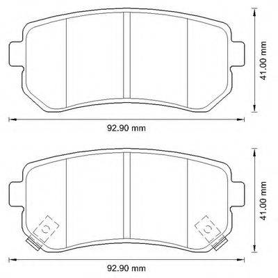 BENDIX 572590B Комплект гальмівних колодок, дискове гальмо