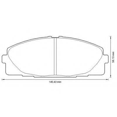 BENDIX 572650B Комплект гальмівних колодок, дискове гальмо