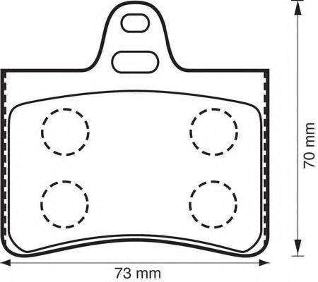 BENDIX 573028B Комплект гальмівних колодок, дискове гальмо