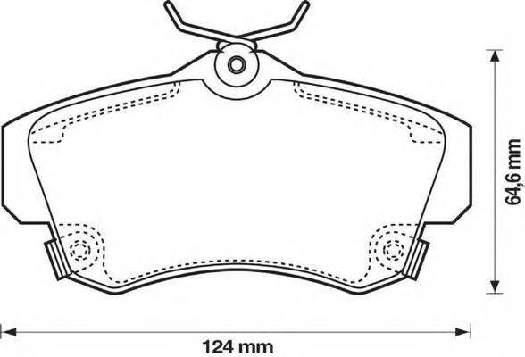 BENDIX 573033B Комплект гальмівних колодок, дискове гальмо