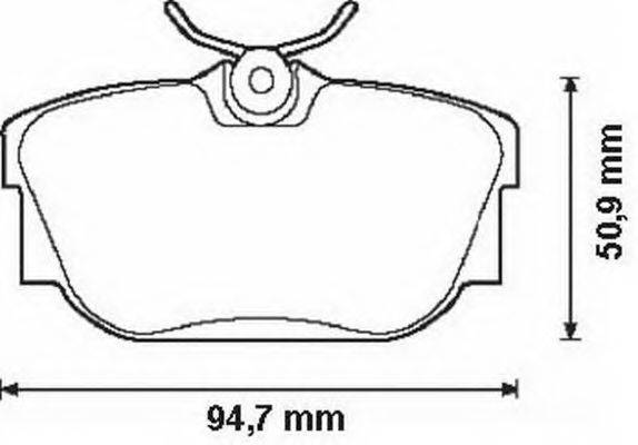 BENDIX 573038B Комплект гальмівних колодок, дискове гальмо