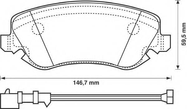 BENDIX 573116B Комплект гальмівних колодок, дискове гальмо