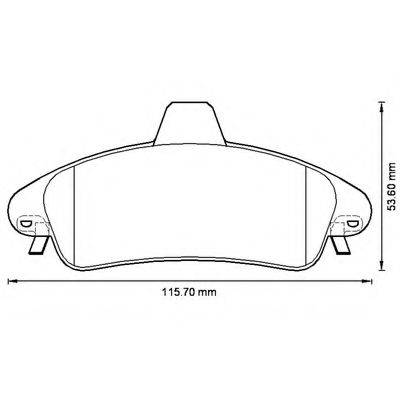 BENDIX 573213B Комплект гальмівних колодок, дискове гальмо