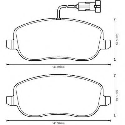 BENDIX 573217B Комплект гальмівних колодок, дискове гальмо