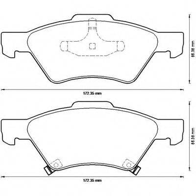 BENDIX 573238B Комплект гальмівних колодок, дискове гальмо