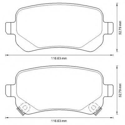 BENDIX 573299B Комплект гальмівних колодок, дискове гальмо