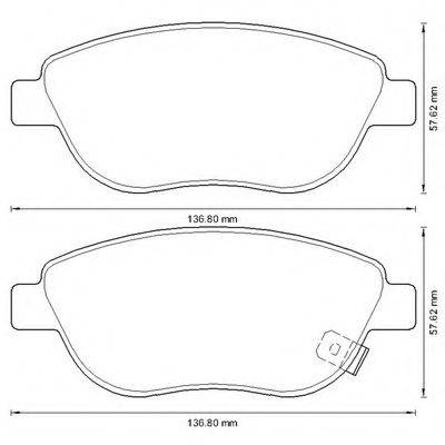 BENDIX 573308B Комплект гальмівних колодок, дискове гальмо