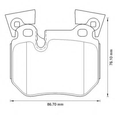 BENDIX 573310B Комплект гальмівних колодок, дискове гальмо