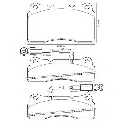 BENDIX 573322B Комплект гальмівних колодок, дискове гальмо