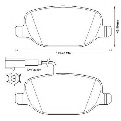 BENDIX 573348B Комплект гальмівних колодок, дискове гальмо