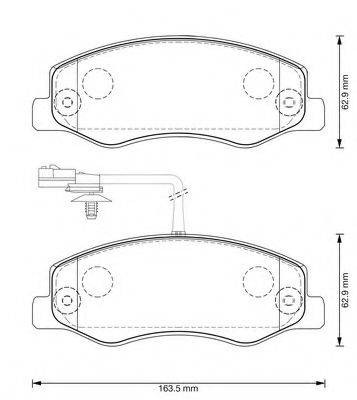 BENDIX 573358B Комплект гальмівних колодок, дискове гальмо