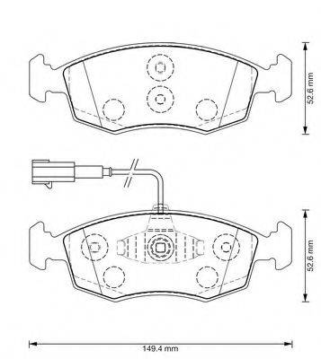 BENDIX 573367B Комплект гальмівних колодок, дискове гальмо