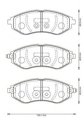 BENDIX 573371B Комплект гальмівних колодок, дискове гальмо