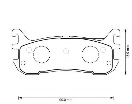 BENDIX 573373B Комплект гальмівних колодок, дискове гальмо