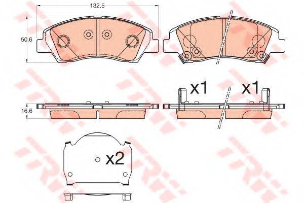 DR!VE+ DP1010100198 Комплект гальмівних колодок, дискове гальмо