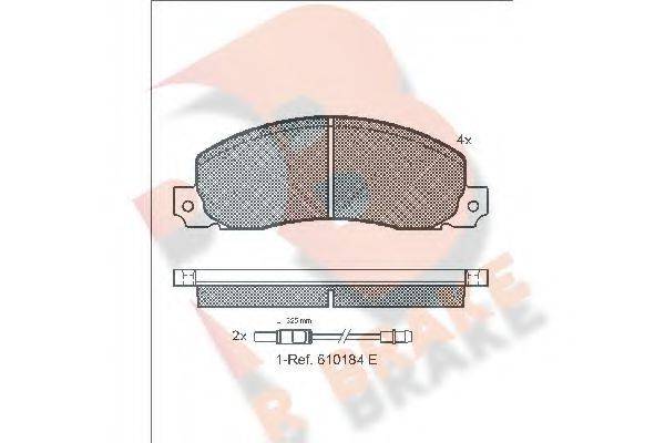 R BRAKE RB0620 Комплект гальмівних колодок, дискове гальмо