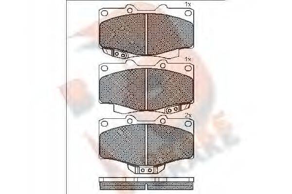 R BRAKE RB1007 Комплект гальмівних колодок, дискове гальмо