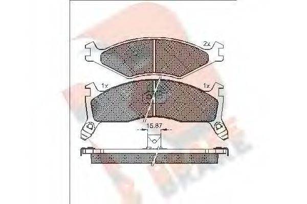 R BRAKE RB1270205 Комплект гальмівних колодок, дискове гальмо