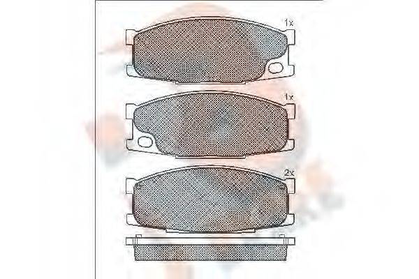 R BRAKE RB1504 Комплект гальмівних колодок, дискове гальмо