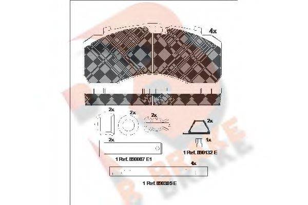 R BRAKE RB2091066 Комплект гальмівних колодок, дискове гальмо